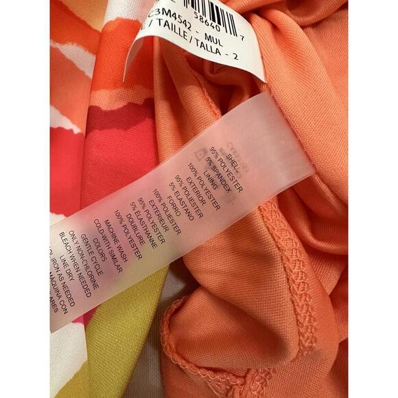 Vince Camuto Womens Above Knee Printed Workwear Halter Dress New Size 2 Floral - Picture 5 of 5